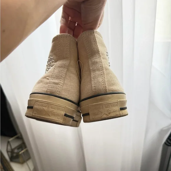 Converse Stussy Cream High-Top Sneakers - Picture 3 of 5